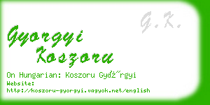 gyorgyi koszoru business card